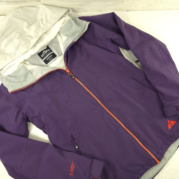 STRAFE Silver Queen WOMEN'S SIZE MED Snow Ski PURPLE Jacket Hooded Polartec - Picture 1 of 16